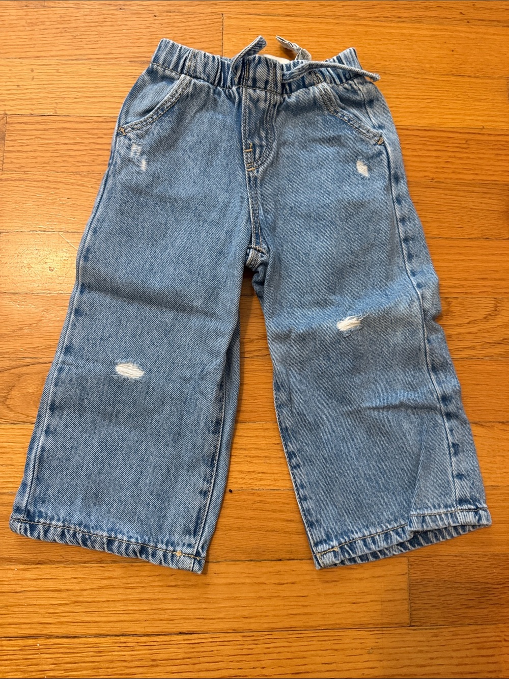 ZARA Kids 2T Kids Light Blue Denim Distressed Jeans